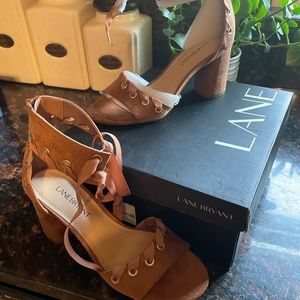 Ankle strap suede wedge sandal -never worn !